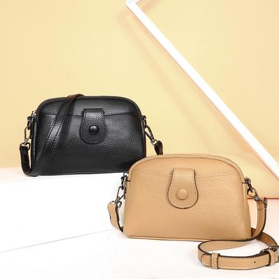 Leren dames tas eerste laag koeienhuid kleine vierkante tas lente nieuwe trendy tas Internetpersoonlijkheid mode eenvoudige schouder crossbody tas