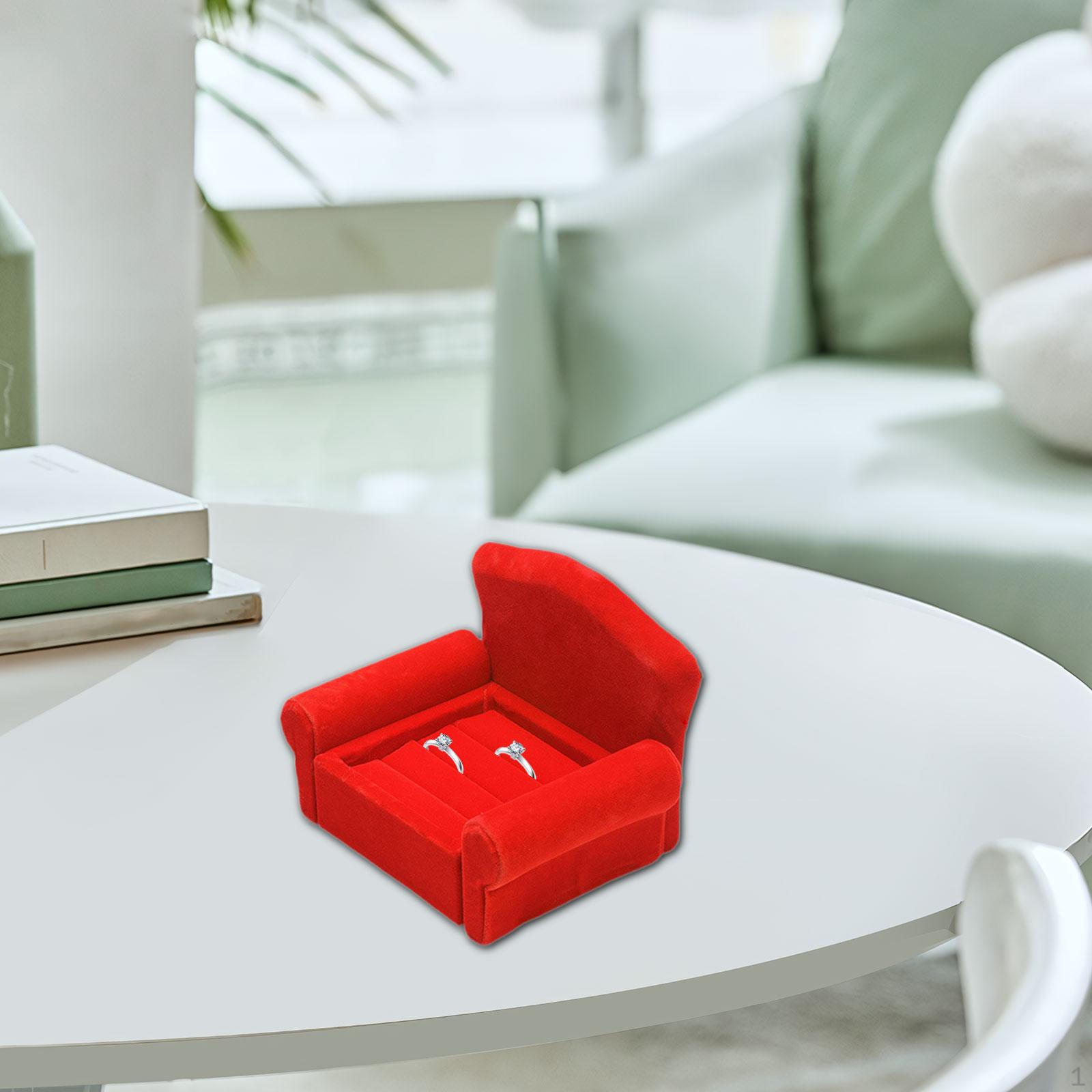 

Display Stand Tray Gift for Women Portable Ears Holder Jewelry Organizer Tabletop Showcase красный