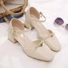 Sandals Women's Spring and Summer New High Heels Summer Fashion Outer Wear Women's Shoes Student Non-slip Single Shoes