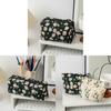 Breathable Canvas Toiletry Organizer With Flower Embroidery For Women And Men