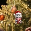 2D Acrylic Cat Christmas Tree Pendants, Cartoon Cute Hanging Ornaments for Home Party Decor New Year Gift 2026