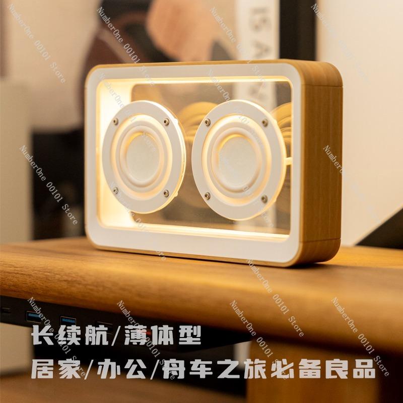 Transparent Acrylic Bluetooth Speaker with Visual Atmosphere Design,Built-In Subwoofer,Clear Sound Quality,Desktop Decoration
