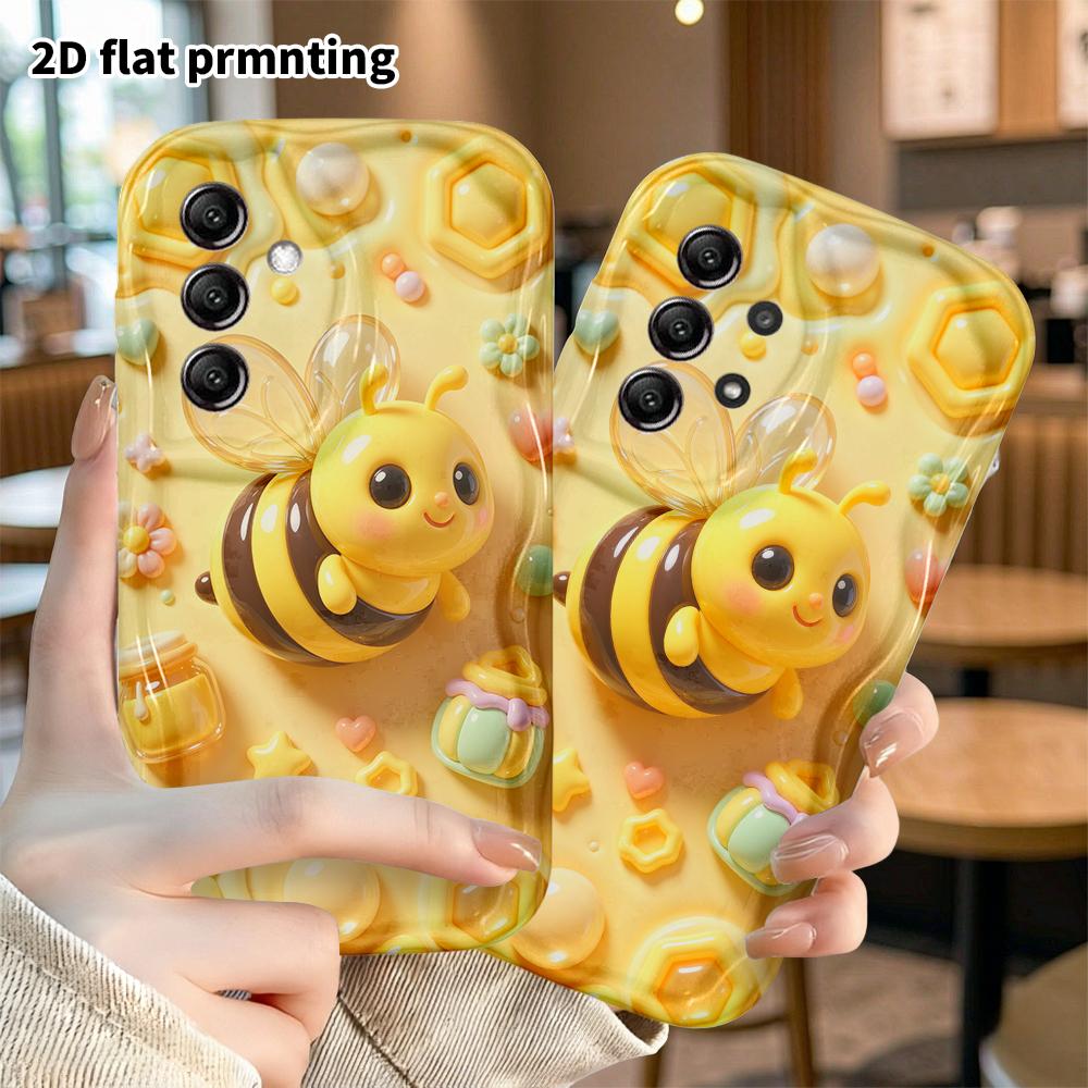 Phone Case: 2D Flat Design Suitable for Samsung Galaxy A34 A35 M05 M06 S20 S22 S21 FE Plus 5G Protective Case, Cartoon Little Bee, Perfect Christmas a