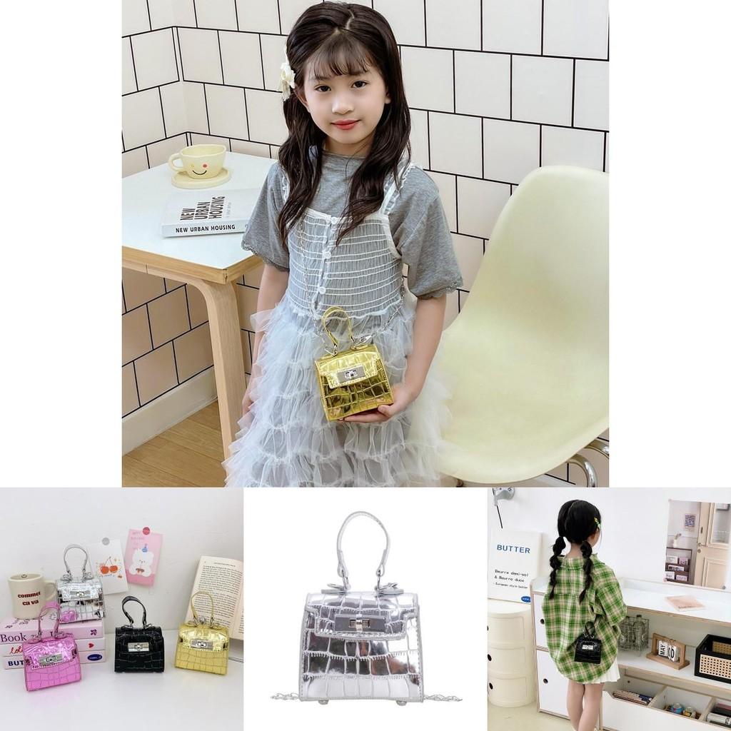 Pu Mini Shoulder Bag For Kid With Laser Stone Texture And Breathable Durable Material