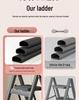Multifunctional Folding A-Frame Telescopic Ladder: Indoor Thickened 3 or 4-Step Climbing Ladder