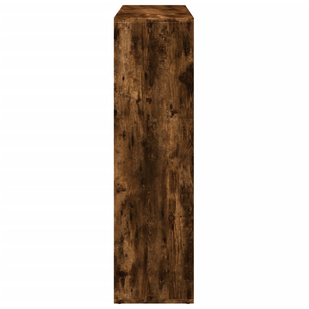 Room Divider Bookshelf Smoked Oak 102x29x103.5 cm