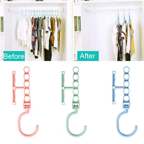 

Домашние пластиковые многослойные крючки-вешалки с фиксированной пряжкой, бытовая противоскользящая одежда светло-розовый