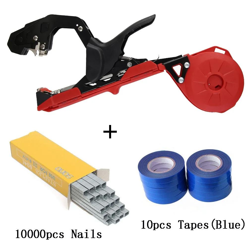 

Машина для подвязки растений Allsome, садовый инструмент для подвязки с 10 рулонами ленты и 1 коробкой скоб для овощей, винограда, томатов, перца