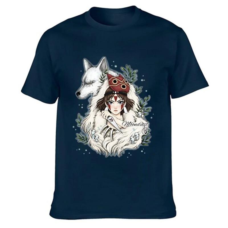 Grafische Neuheit Prinzessin Mononokes Hime T-Shirts für Herren Damen Reine Baumwolle Kodama Baum Waldgeist T-Shirts Shirt