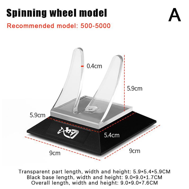Acrylic Fishing Reel Display Holder Spinning Baitcasting Reel Stand Rack Durable Non Slip Water Drop Wheel Display Stand Support