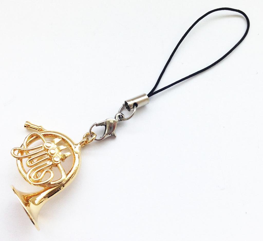 SUNRISE SOUND HOUSE Miniature Musical Instrument: Metal French Horn, 2.5cm (with string)