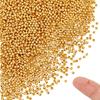 2000Pcs Brass Spacer Beads, Seamless, Round, Real 24K Gold Plated, 2.4mm