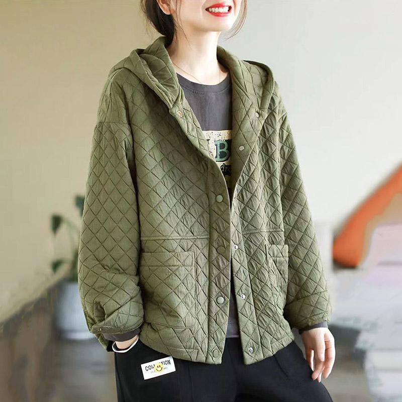 Abrigos para mujer Abrigos de gran tamaño Chaquetas Sudaderas con capucha para mujer Abrigo holgado informal Chaqueta con botones de color liso