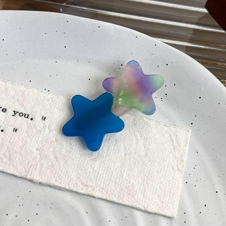 UXSL Simple Acetic Colorful Stars Hairpins for Woman Girls Sweet Cute Star Hairclips Decorate Barrettes Fashion Hair Accessories