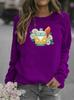 Women's Printed Round Neck Hoodie