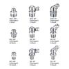 60 PCS Metric Grease Fittings Kit Metal M6 M8 M10 45 90 Degree Hydraulic Grease Zerk Assortment For Angled Grease Mechanical