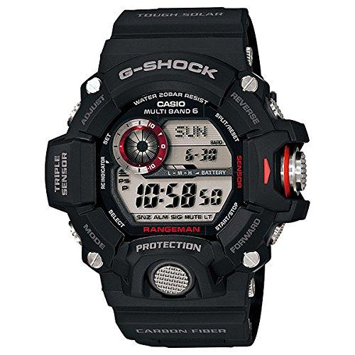 

CASIO G-SHOCK RANGEMAN Tough Solar Radio Controlled Digital Watch GW-9400J-1JF - Black Red