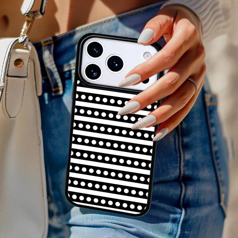Polka Dots Lines Abstract Art Phone Case For iPhone 17 Air 14 15 13 12 Max Cover For Apple 16e 11 Pro Max Plus Coque