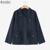 ZANZEA Womens Casual Long Sleeve Zipper Cardigan Thin Jackets