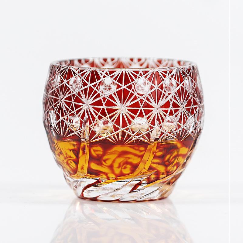 Jinzhi Японская Корейская Волна Кикуки Бокал для вина Эдо Резка Байцзю Ручная Резьба по стеклу Jiugongge Кухня