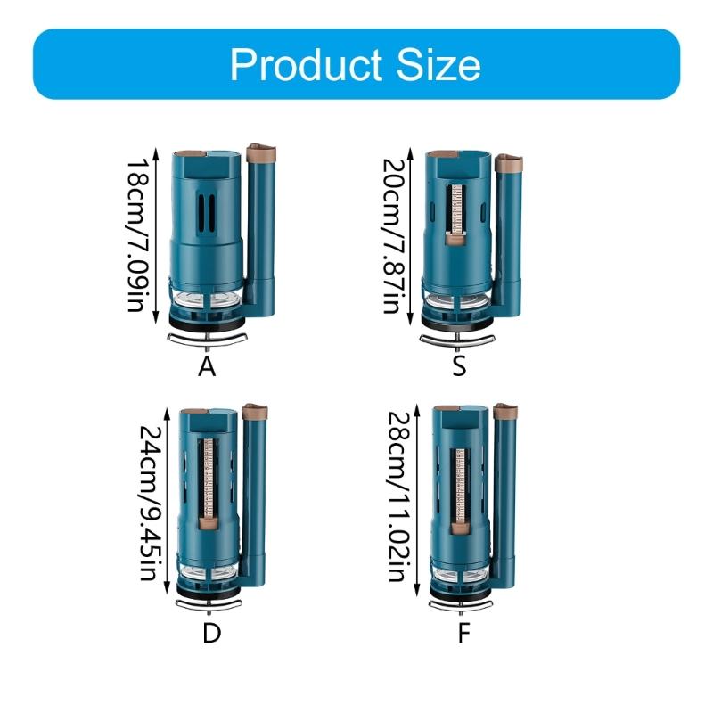 Split Toilet Drain Valves Two button Toilet Water Outlet Valves Replacement Drain Flush Cistern Valves Easy to Install