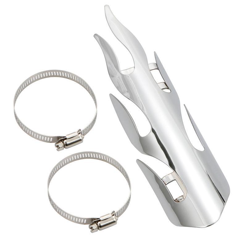 Flammestil motorsykkel eksosrør varmeskjold dekor lyddemper Anti-skallingsbeskyttelse Universal passform for Harley Custom Chopper Cruiser