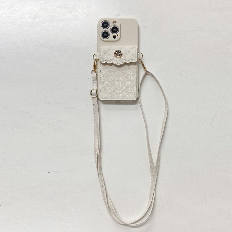 European and American style for Samsung S25 mobile phone case A55 A13 camellia change bag Note20Ultra messenger girl