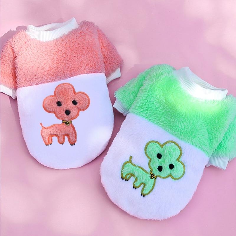 Satın alın Cute Pet Hoodies Winter Warm Pet Pet Sweatshirt Clothes for French Bulldog Labrador