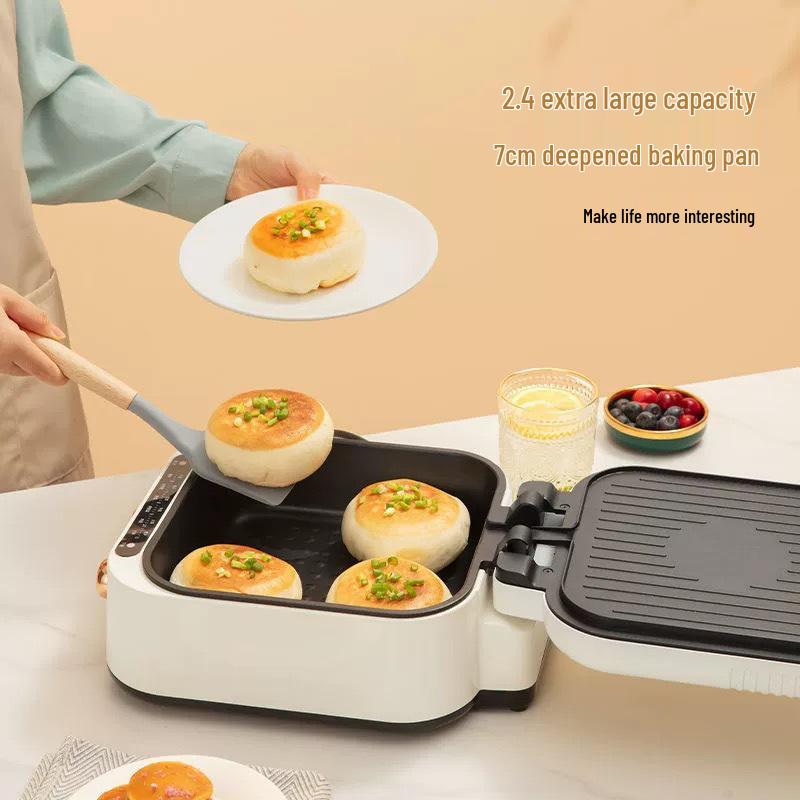Multifunctional Electric Cake Maker: Double-Sided Heating Griddle & Grill Pan