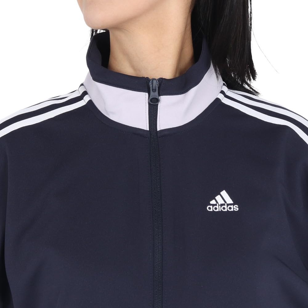 Adidas KTX55 Team Track Top in Legend Dawn Size L Women's Ink/Silver (JG8140),
