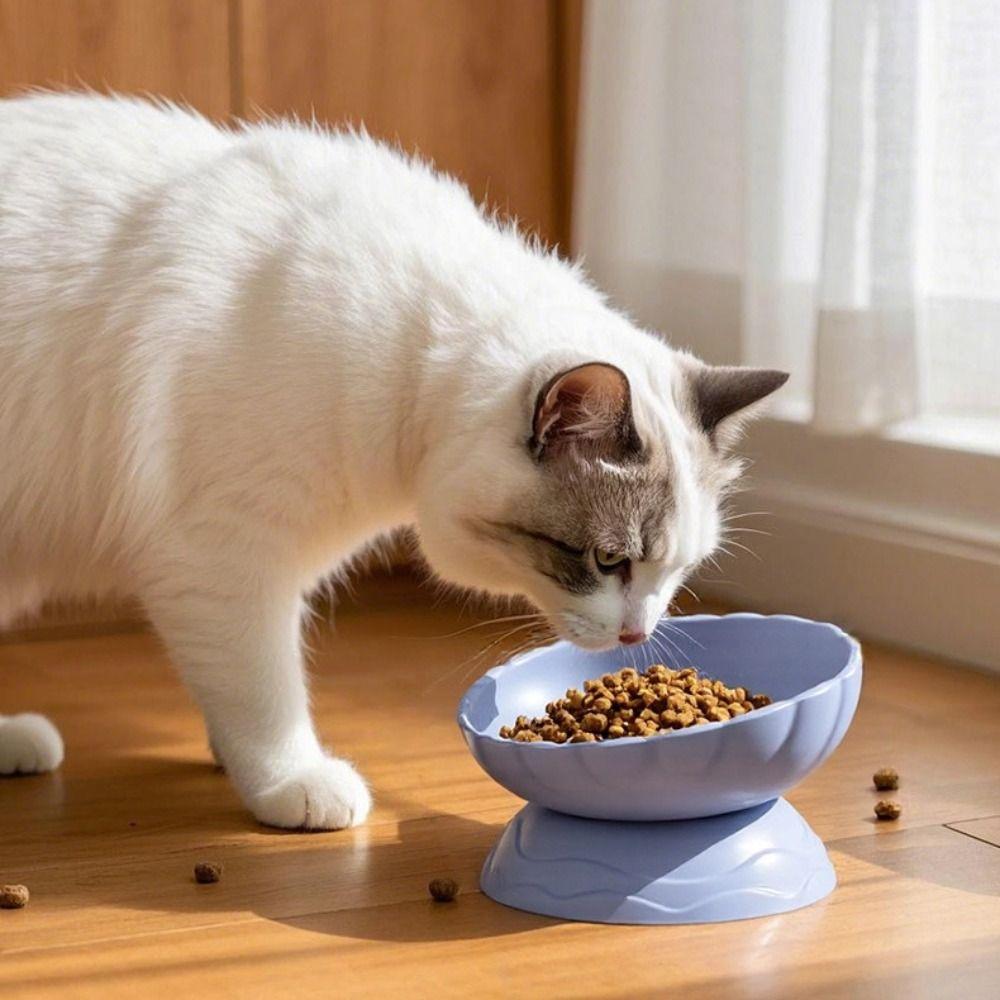 Slanted Mouth Cat Bowl Adjustable Dog Food Feeding Basin Pet Drinking Feeder  Kitten Puppy