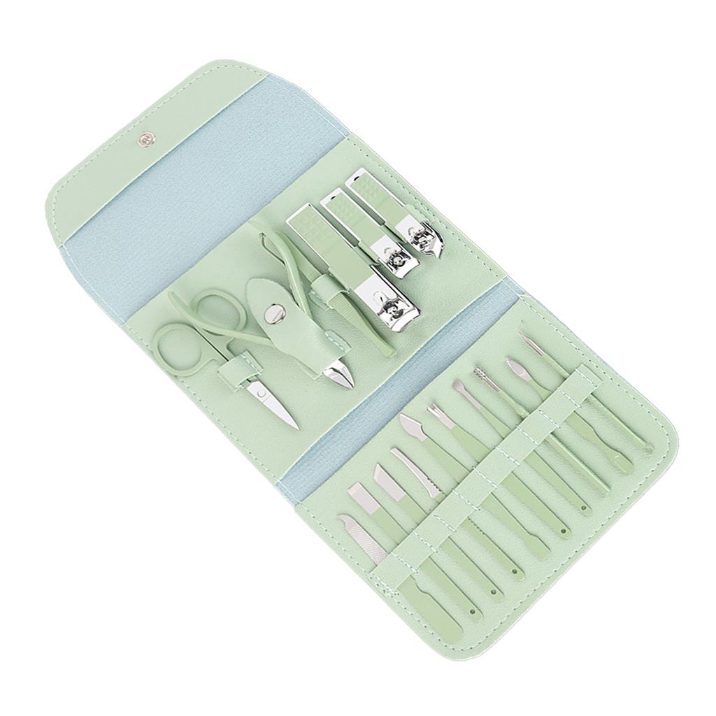 16-teiliges Maniküre-Set aus Kohlenstoffstahl Professionelle Nagelknipser Augenbrauenscheren Nagelhautzangen Pediküre-Set