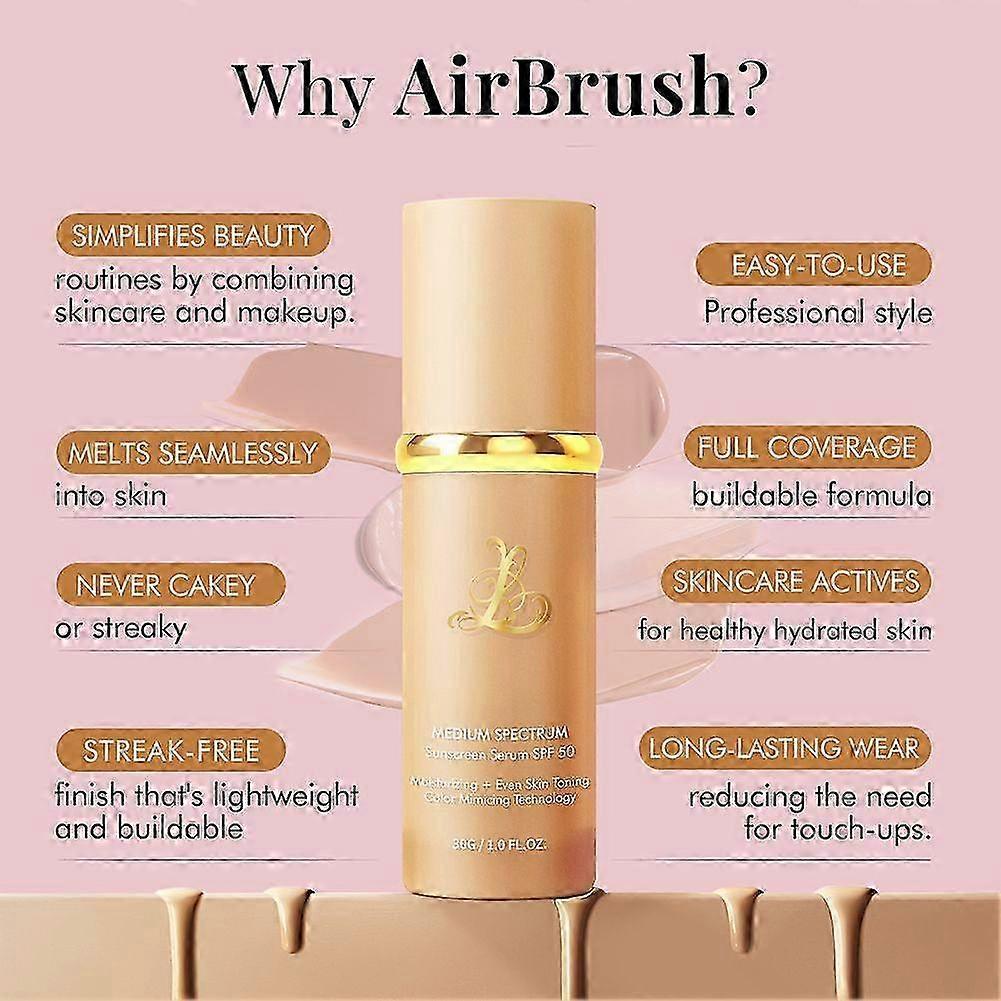 3X 4 In 1 Ultra Blends Color Changing-Foundation, Broad Spectrums SPF50 Sunscreen Concealer, Women Makeup Tool