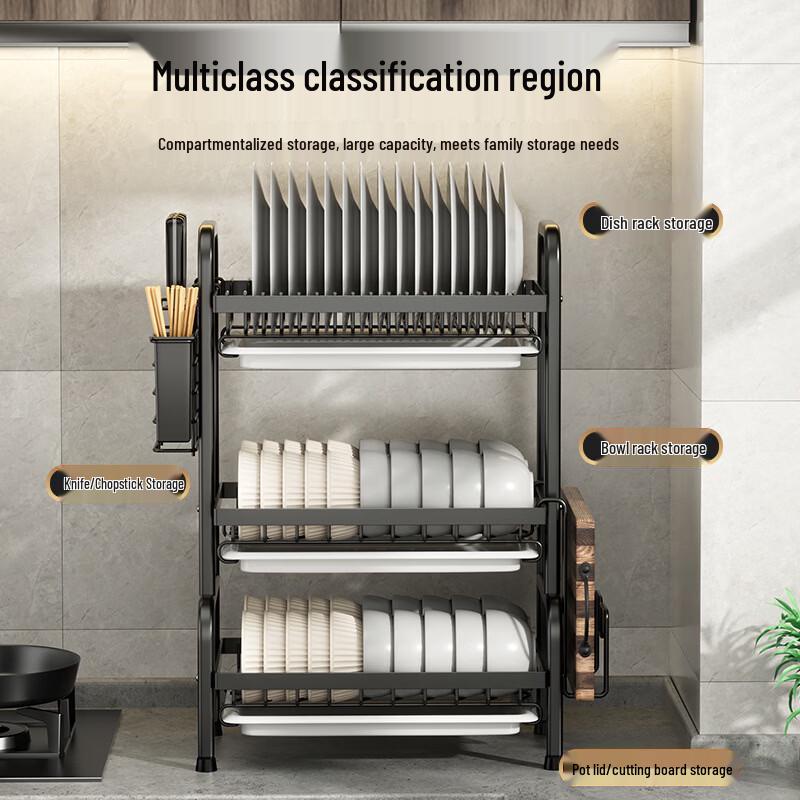 Yuzhuxun Double-Layer Kitchen Storage & Dish Rack