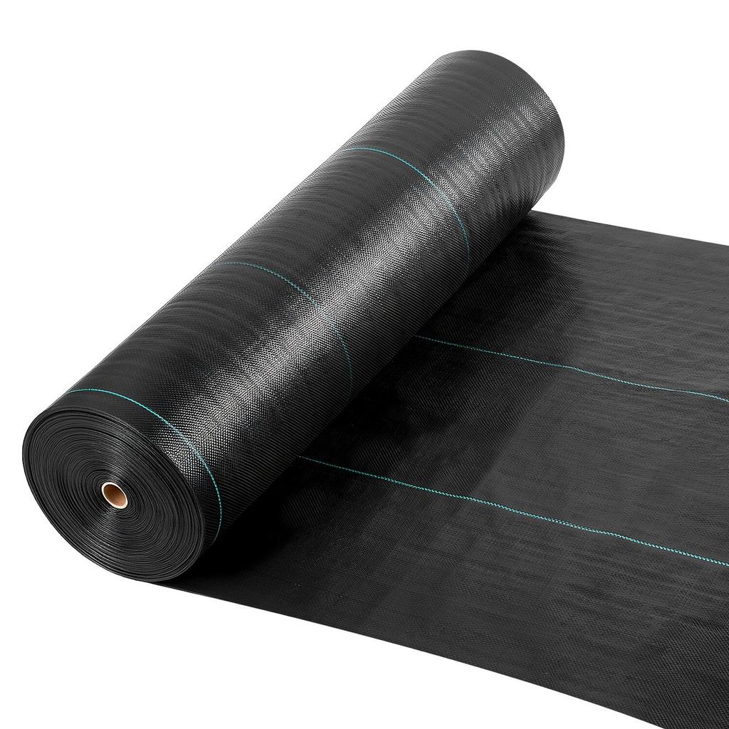 Weed Barrier Fabric Heavy Duty, 1.8x76.2m 141.7g Landscape Fabric, Woven Weed Blocker Fabrics, Garden Fabrics Weeds Barrier, Weeds Control Ground