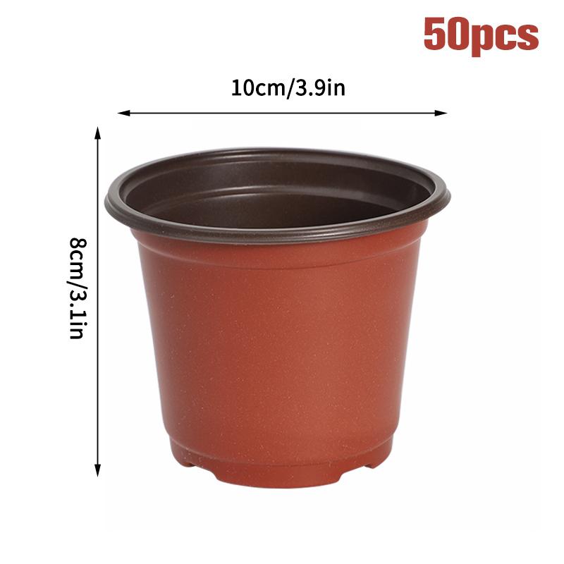 20-100Pcs Plastic Nursery Seedling Pot Succulent Plantpot Garden Flowerpots Transplant Container Pot Garden Supplies