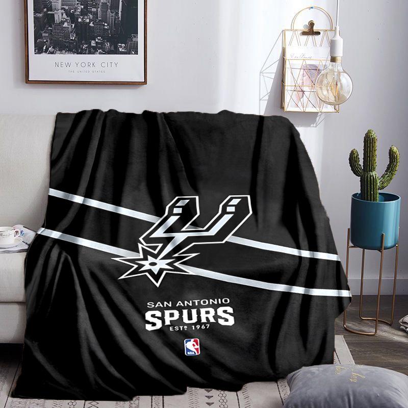 Antonio Spurs Logo Blanket Lightweight Flannel Bedding Blanket Perfect for Travel, Camping, Living Rooms, Offices, Sofas, Fan Christmas Gift