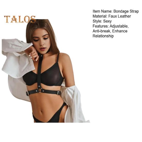 Bondage Strap Faux Leather BDSM Erotic Harness Adjustable Goth Body Garter Couple Sex Game Prop Enhance Relationship Honeymoon Bedroom Body Strap