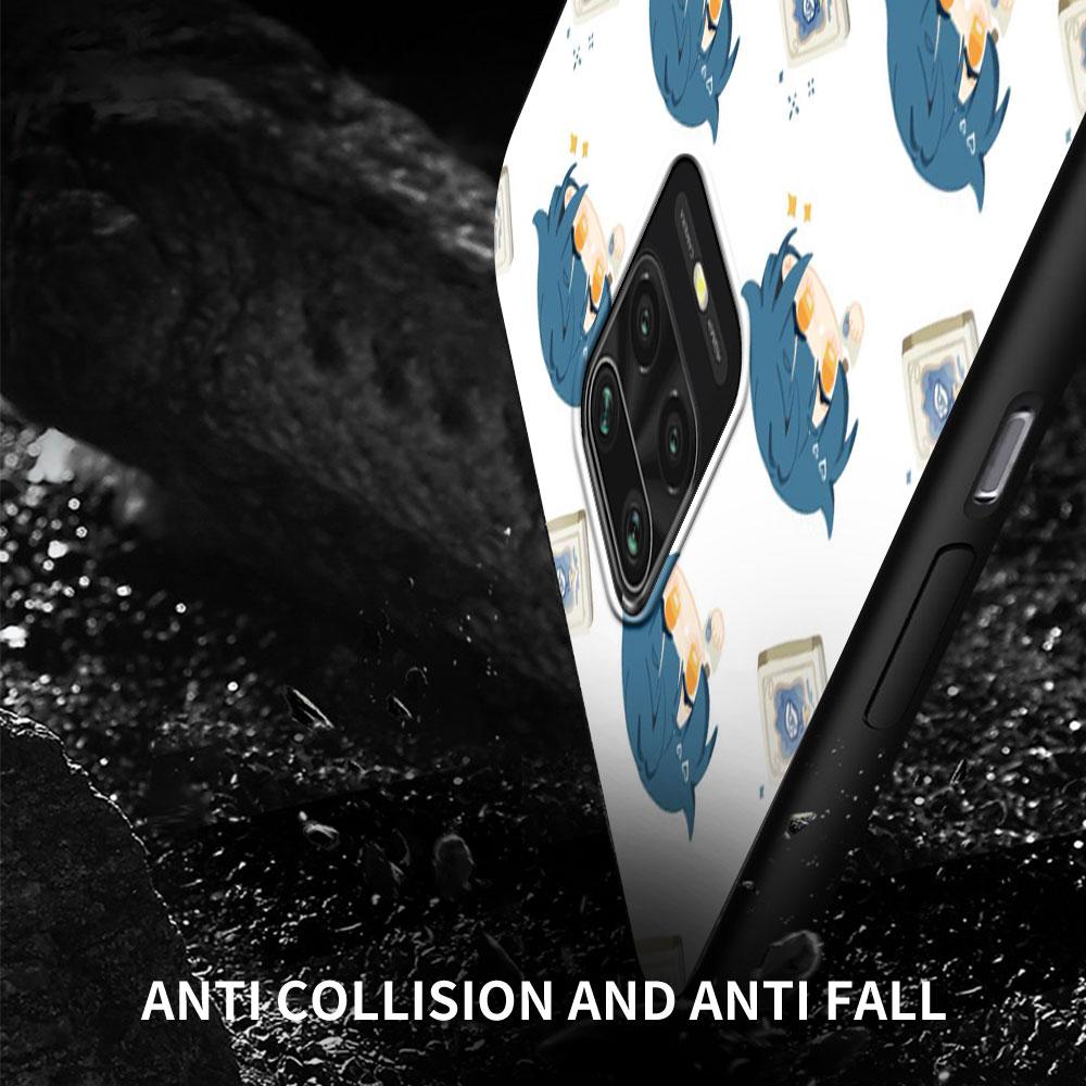 Kreslený silikonový kryt na telefon Genshin Impact pro Xiaomi Redmi Note 10 9S 9 8 Pro 8T 8A 9A 9C 7 7A K40 Měkký kryt Coque Funda