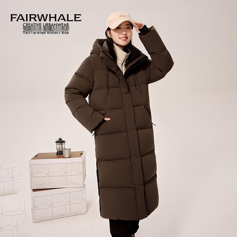 

Mark Fairwhale Women s Thickened Over-Knee Hooded Down Parka M