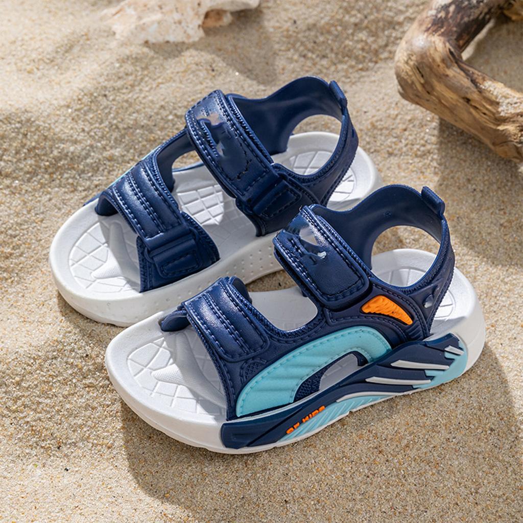 Kids Non Slip Soft Sole Adjustable Hook and Loop Beach Sandals Breathable Lightweight Outdoor Summer Shoes for Boys and Girls