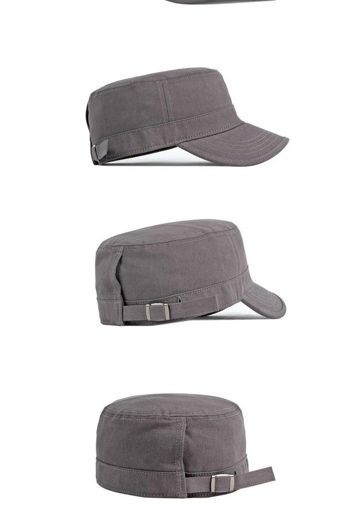 Men's Fashionable Cotton Duckbill Cap - Flat-top, Korean Style Military Hat for Spring/Autumn, Outdoor Sun Protection and Sport.