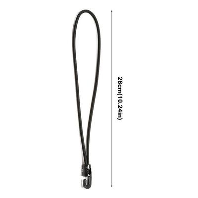 5 peças Corda Elástica Resistente de 26cm Com 1 Ganchos Tira de Látex de Alta Resistência Cordas Bungee Longas Flexíveis para Camping Carrinhos Bicicletas