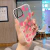 Summer new iphone14 simple powder love mobile phone case Apple 16 transparent mobile phone case 17promax girls
