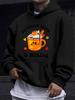 American/European Style Unisex Autumn/Winter Printed Hooded Long-Sleeve Sweatshirt, Pumpkin Coffee Hiking Themed Printed Hoodie, Outdoor Autumn Atmosp