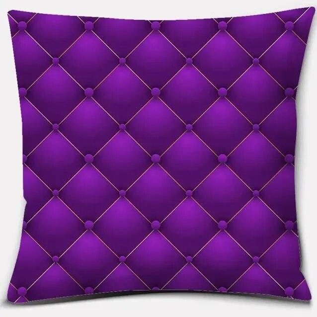 Purple Pattern Throw Pillow Home Office Decoration Bedroom Sofa Car Cushion Cover