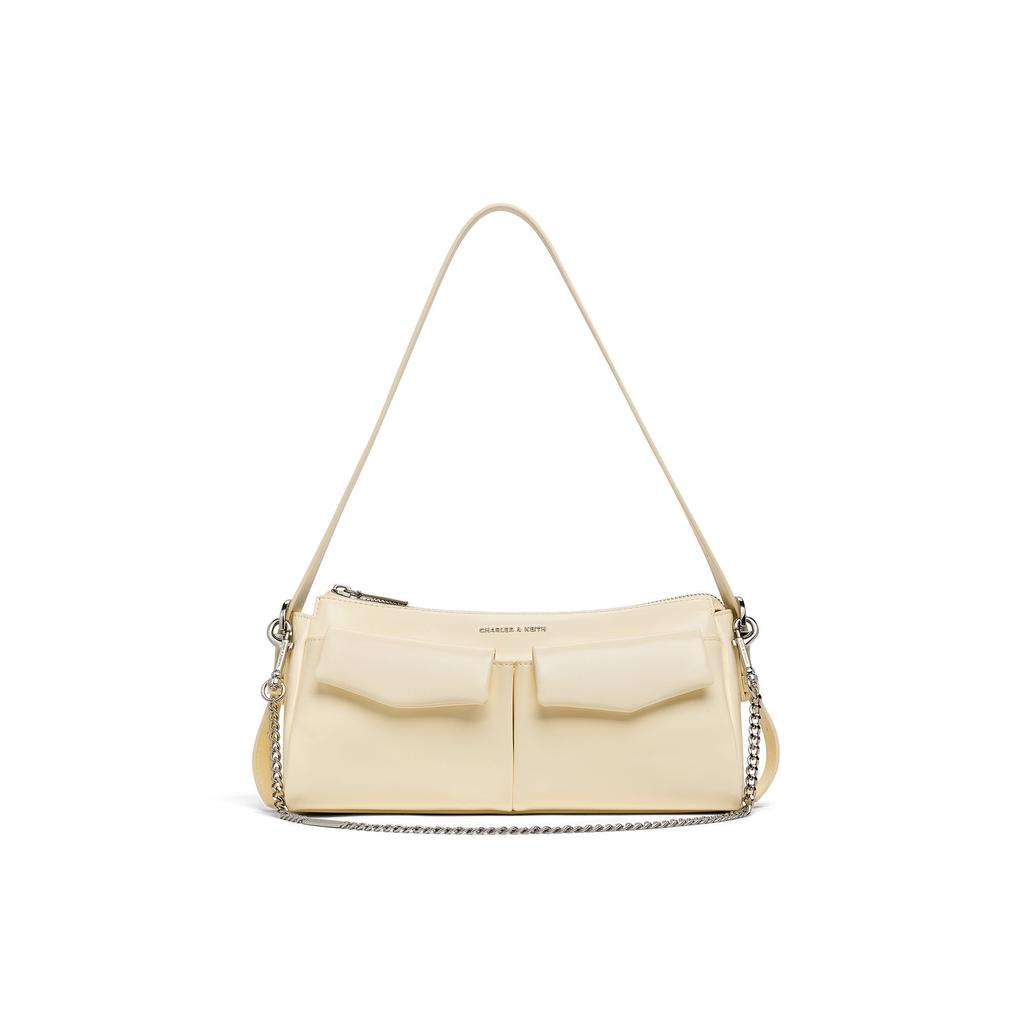 Charles & Keith Small CK 26 Summer Dopamine Chain Underarm Motorcycle Bag Crossbody Bag PU Shoulder Bag Small Women bags CK2-20160191