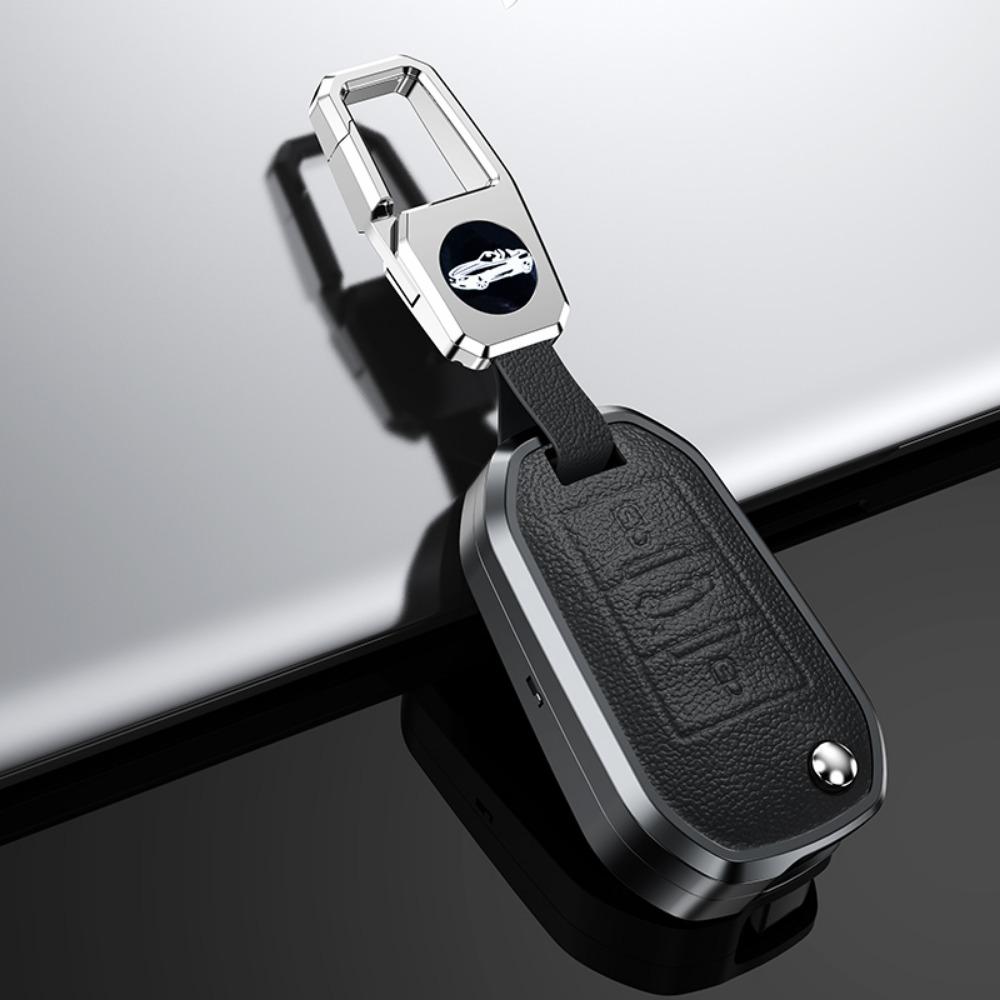 Legierung Leder Auto Klappschlüsselhülle Vollabdeckung für Peugeot 3008 208 308 508 408 2008 307 4008 für Citroen C4 C4L CACTUS C3 C6 C8