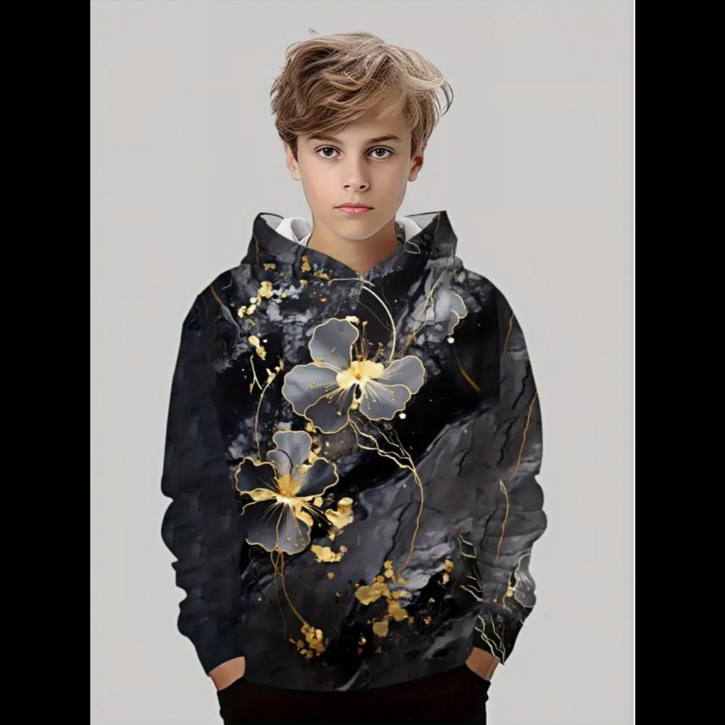 Fashion Hoodie Beautiful Scenery 3D Print Autumn Casual Pullover Long-Sleeve Hoodie Outdoor Sports Boy Girls Children's Clothing