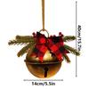 Christmas Gold Bell Ornament Metal Christmas Tree Large Jingle Bell Classic Hangable Pendant For Window Staircase Wall